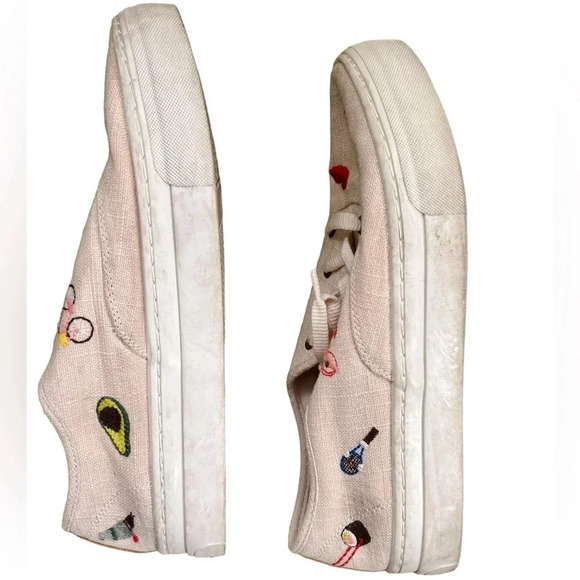 Anthropologie Soludos x Baobap‎ Embroidered Porto Sneakers Size 10 Platform - Picture 7 of 9